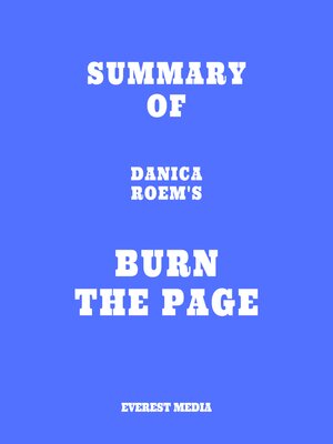 cover image of Summary of Danica Roem's Burn the Page